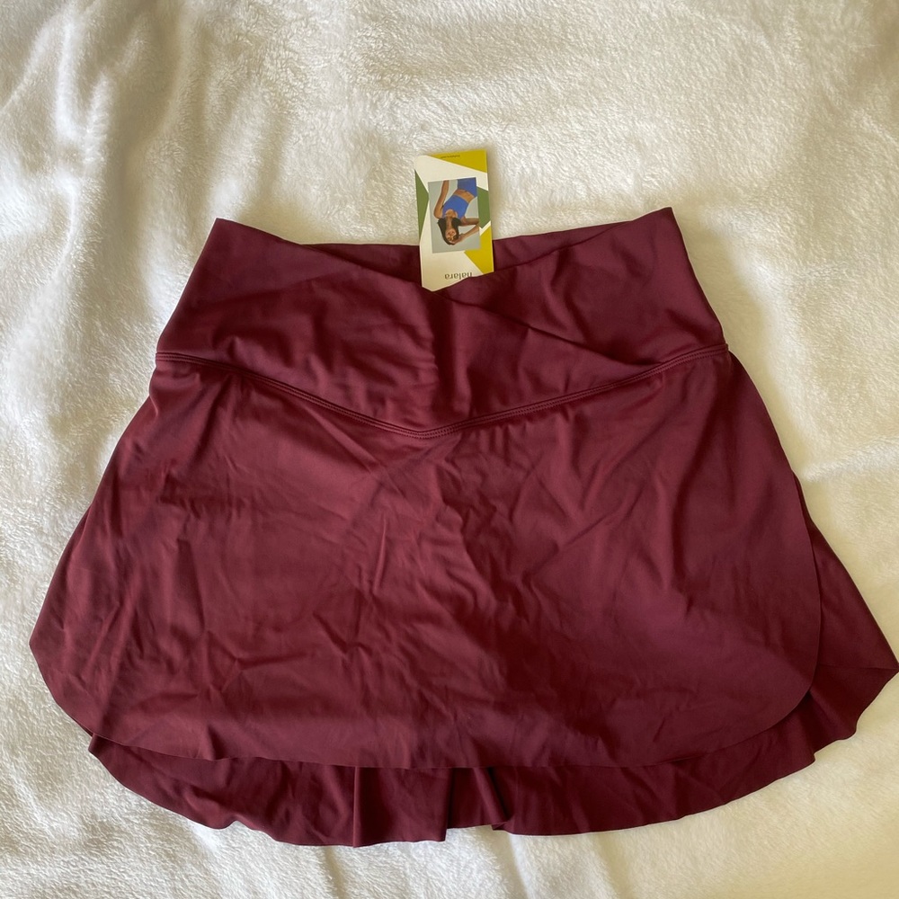 Halara Evrday Crossover Side Pocket 2-in-1 Tennis Skirt Lucid RedViolet Sz M